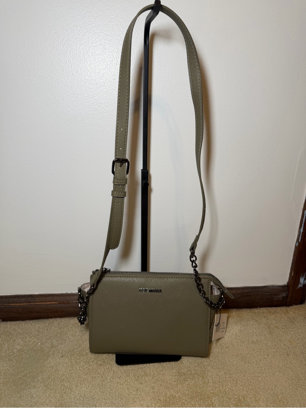 Steve Madden Olive Green Crossbody with Chain Strap